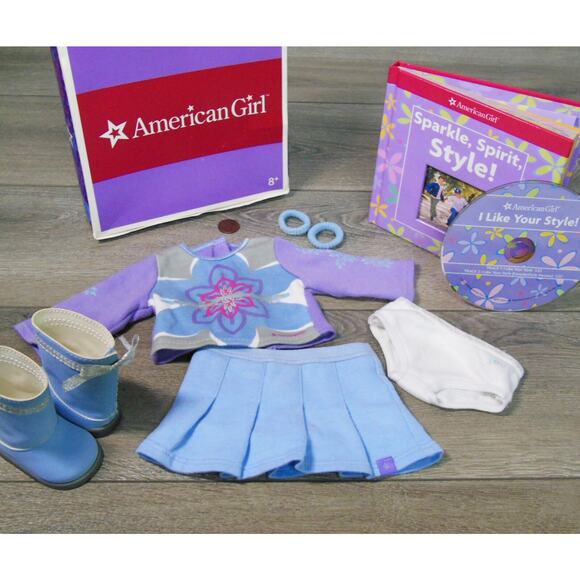 American Girl I Like Your Style MEET OUTFIT BOOK & CD Doll Boots Panties Box VTG - Picture 10 of 10